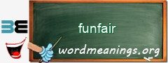 WordMeaning blackboard for funfair